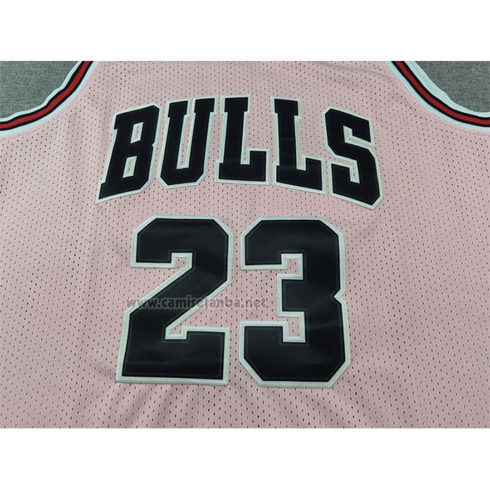Camiseta Chicago Bulls Michael Jordan #23 Mitchell & Ness 1997-98 Rosa